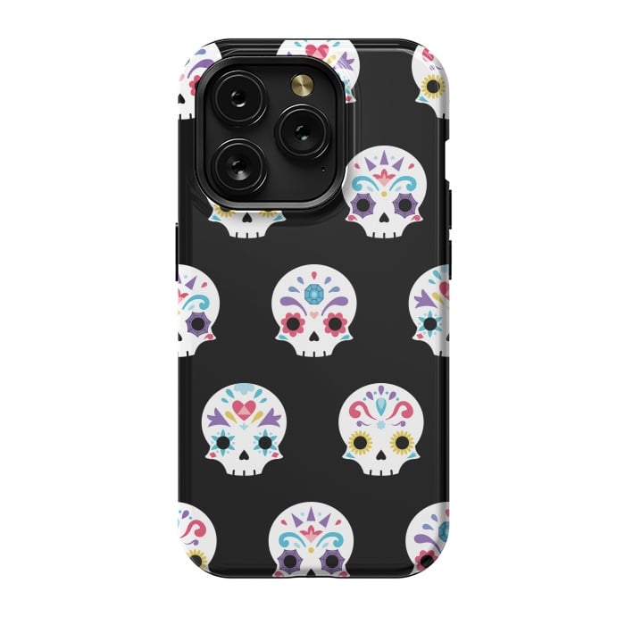 iPhone 15 Pro StrongFit Cute sugar skull  by Laura Nagel
