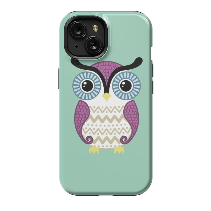 iPhone 15 StrongFit Cute owl by Laura Nagel