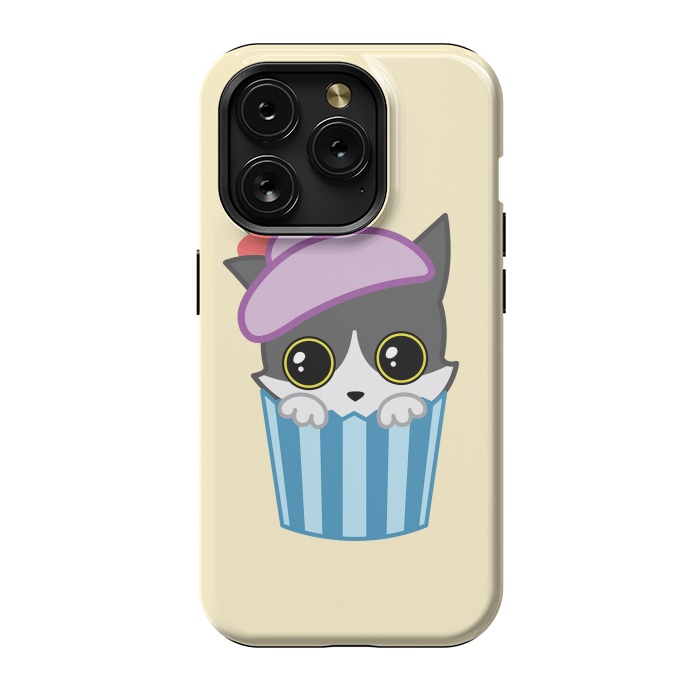iPhone 15 Pro StrongFit Cupcake kitty by Laura Nagel
