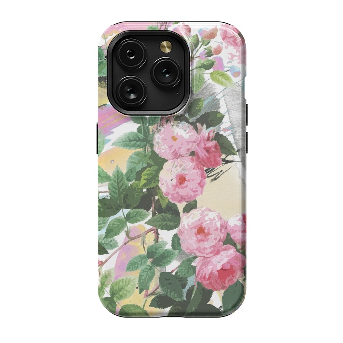iPhone 15 Pro StrongFit Pink painted roses by Oana 