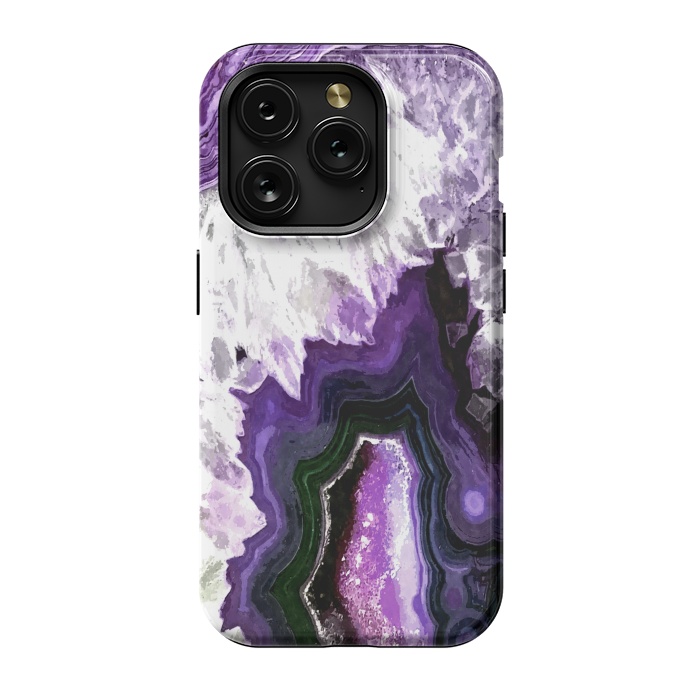 iPhone 15 Pro StrongFit Purple Ultra Violet Agate by Alemi