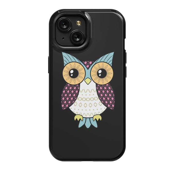 iPhone 15 StrongFit Fancy owl by Laura Nagel