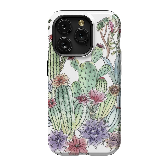 iPhone 15 Pro StrongFit Cactus garden by Julia Grifol