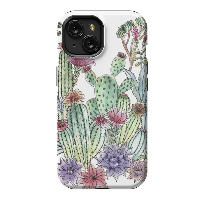iPhone 15 StrongFit Cactus garden by Julia Grifol