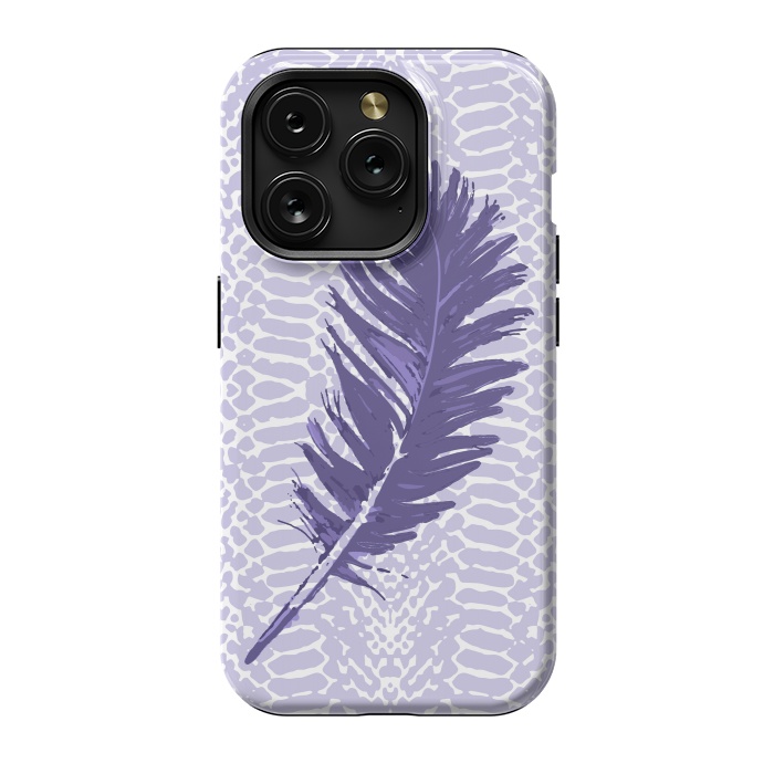 iPhone 15 Pro StrongFit Violet feather by Julia Grifol