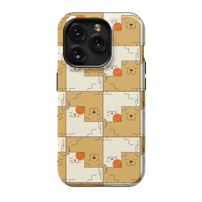 iPhone 15 Pro StrongFit Cat and Dog by Coffee Man