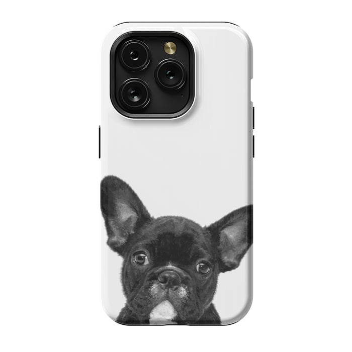 iPhone 15 Pro StrongFit Black and White French Bulldog by Alemi
