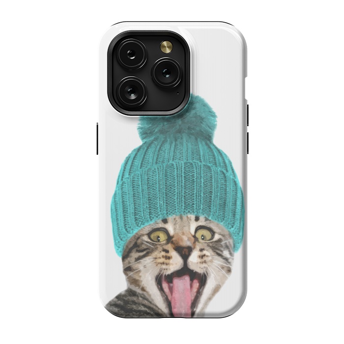 iPhone 15 Pro StrongFit Cat with Hat Portrait by Alemi