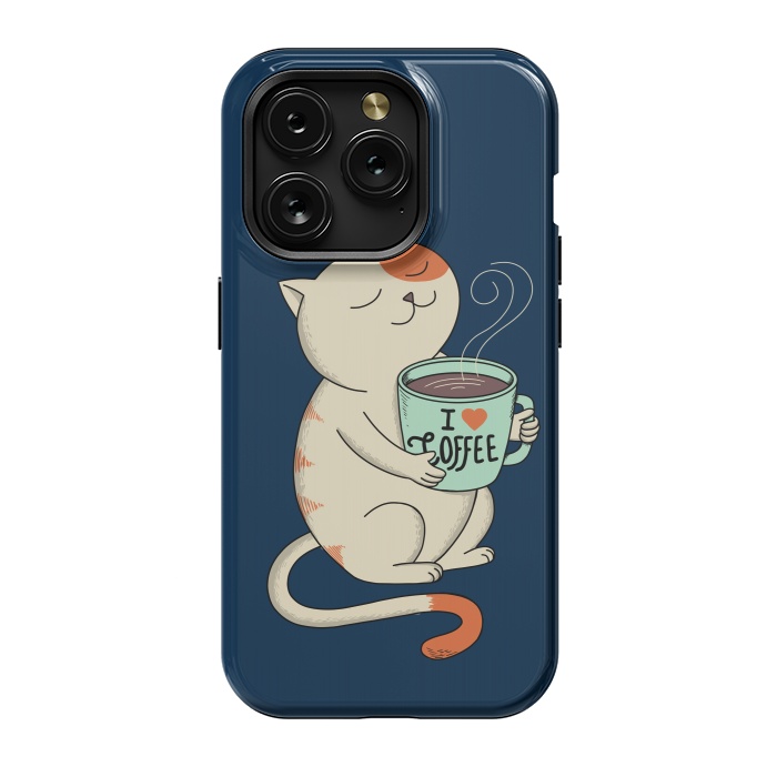 iPhone 15 Pro StrongFit Cat and Coffee 2 by Coffee Man