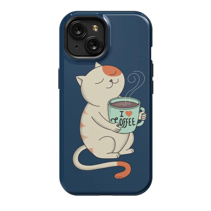 iPhone 15 StrongFit Cat and Coffee 2 by Coffee Man