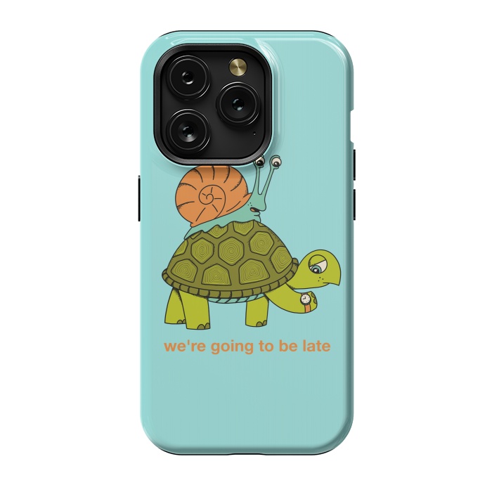 iPhone 15 Pro StrongFit Turtle and Snail-2 by Coffee Man