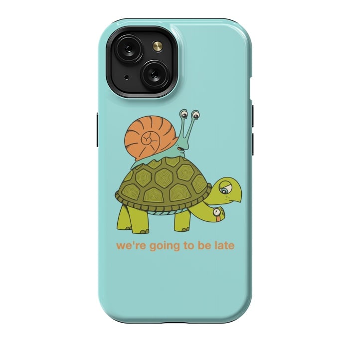 iPhone 15 StrongFit Turtle and Snail-2 by Coffee Man