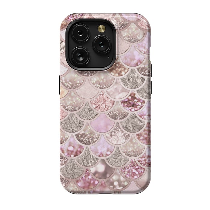 iPhone 15 Pro StrongFit Multicolor Pink & Rose Gold Mermaid Scales by  Utart