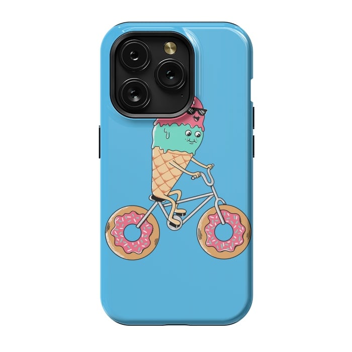 iPhone 15 Pro StrongFit Donut Bicycle Blue by Coffee Man