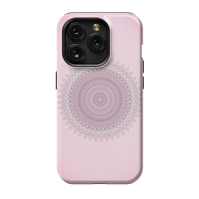 iPhone 15 Pro StrongFit Soft Pink Mandala by Andrea Haase
