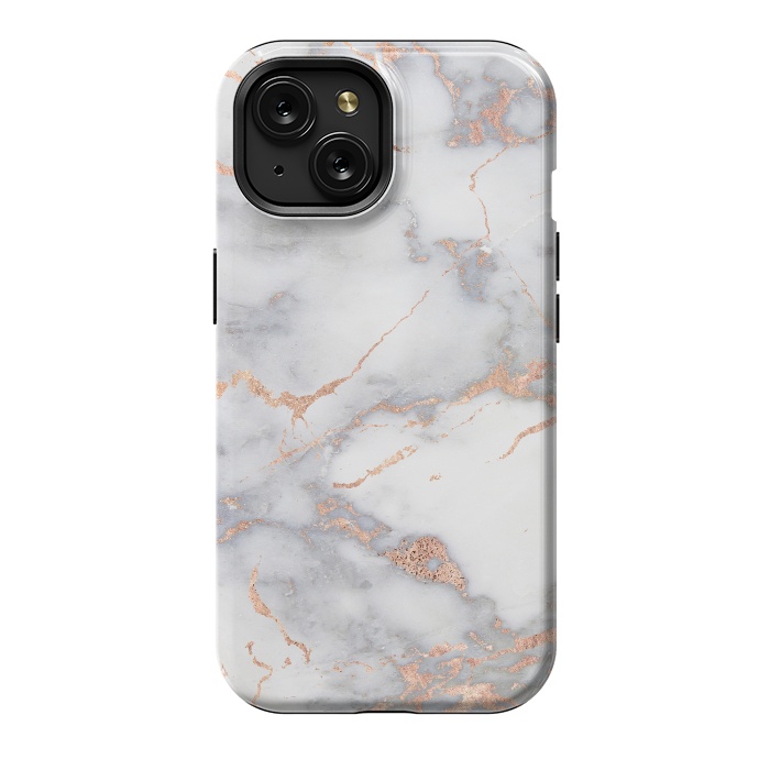 iPhone 15 StrongFit Rose Gold and Marble by  Utart