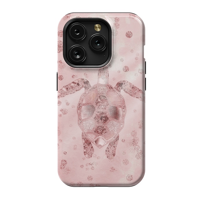 iPhone 15 Pro StrongFit Glamorous Sea Turtle by Andrea Haase