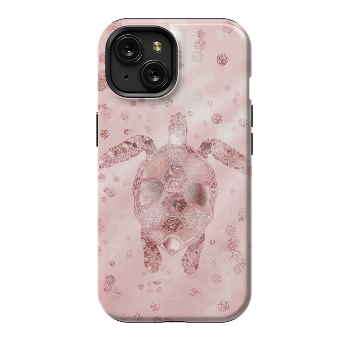 iPhone 15 StrongFit Glamorous Sea Turtle by Andrea Haase
