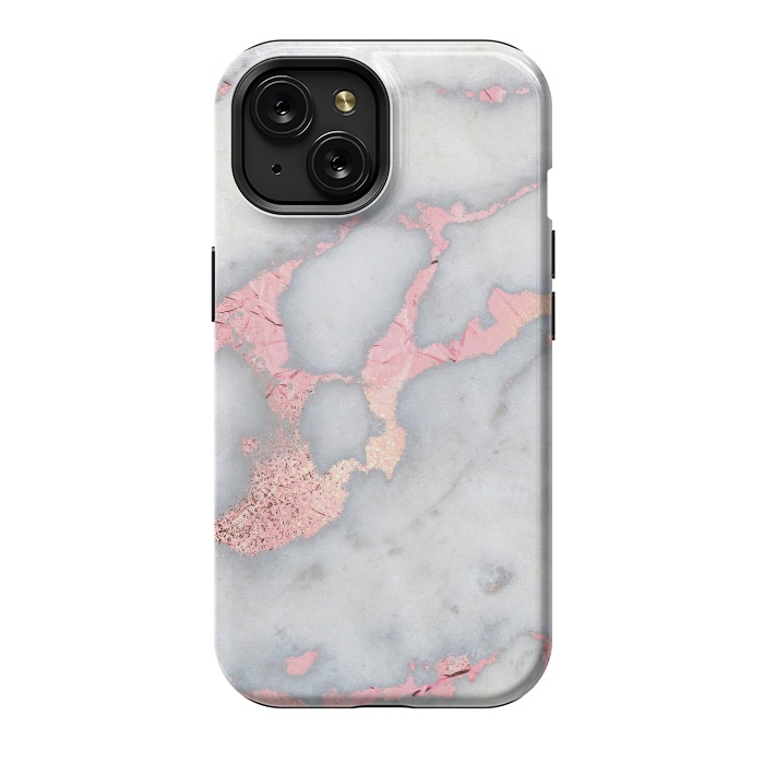 iPhone 15 StrongFit Marble with Rose Gold Veins by  Utart