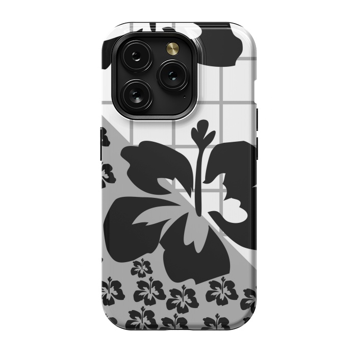 iPhone 15 Pro StrongFit FLORAL PATTERN WITH CHECKS by MALLIKA