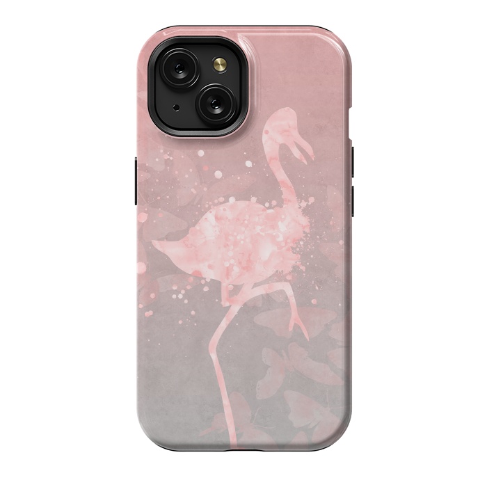 iPhone 15 StrongFit Flamingo Watercolor Art by Andrea Haase