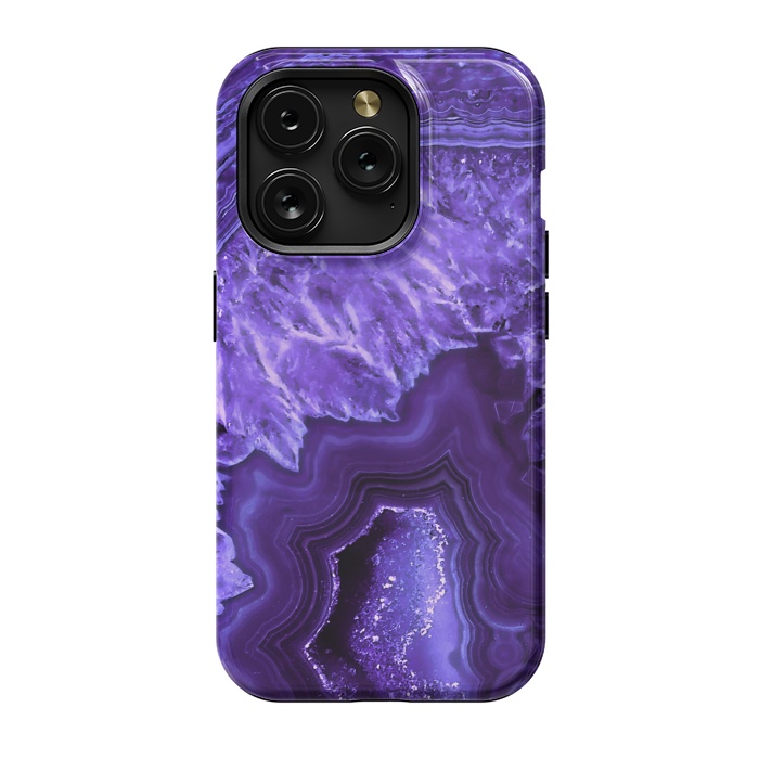 iPhone 15 Pro StrongFit Ultra Violet Pantone Agate Geode by  Utart