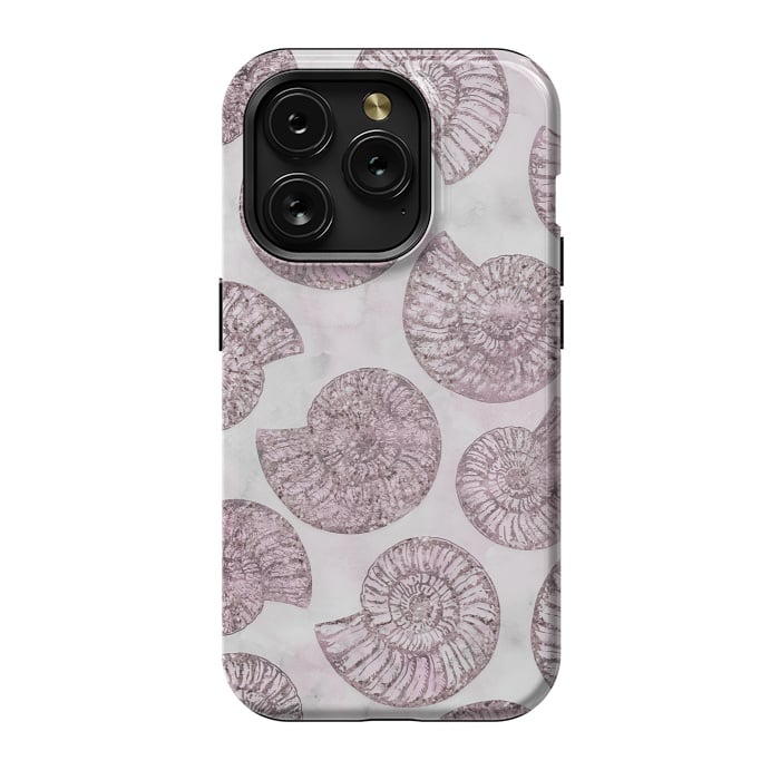 iPhone 15 Pro StrongFit Soft Pink Fossils  by Andrea Haase