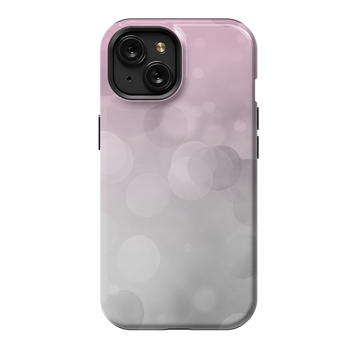 iPhone 15 StrongFit Floating Lense Flares In Grey And Pink by Andrea Haase