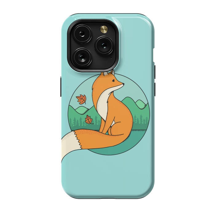 iPhone 15 Pro StrongFit Fox and Landscape by Coffee Man