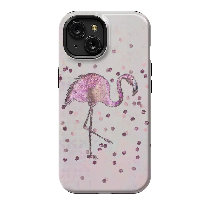 iPhone 15 StrongFit Glamorous Flamingo by Andrea Haase
