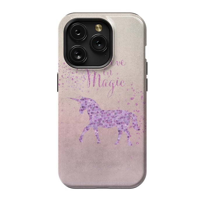 iPhone 15 Pro StrongFit Unicorn Believe In Magic by Andrea Haase