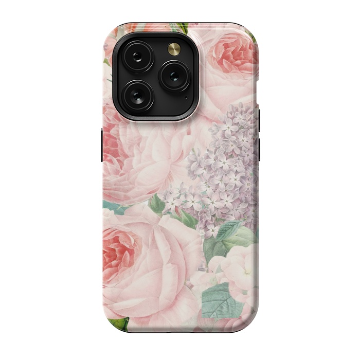 iPhone 15 Pro StrongFit Pink Retro Watercolor Roses by  Utart