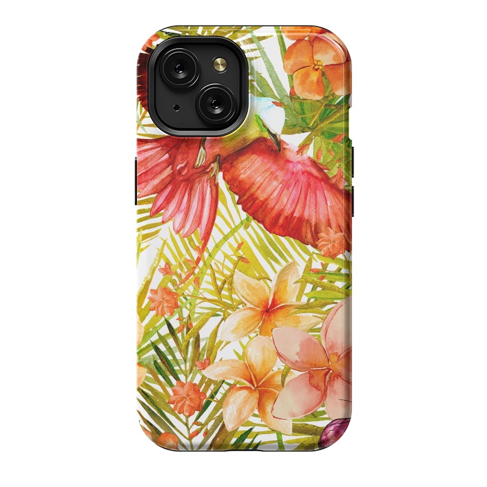 iPhone 15 StrongFit Tropical Bird in Jungle by  Utart