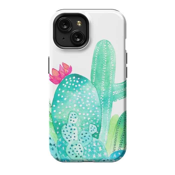 iPhone 15 StrongFit Cactus Garden by Amaya Brydon