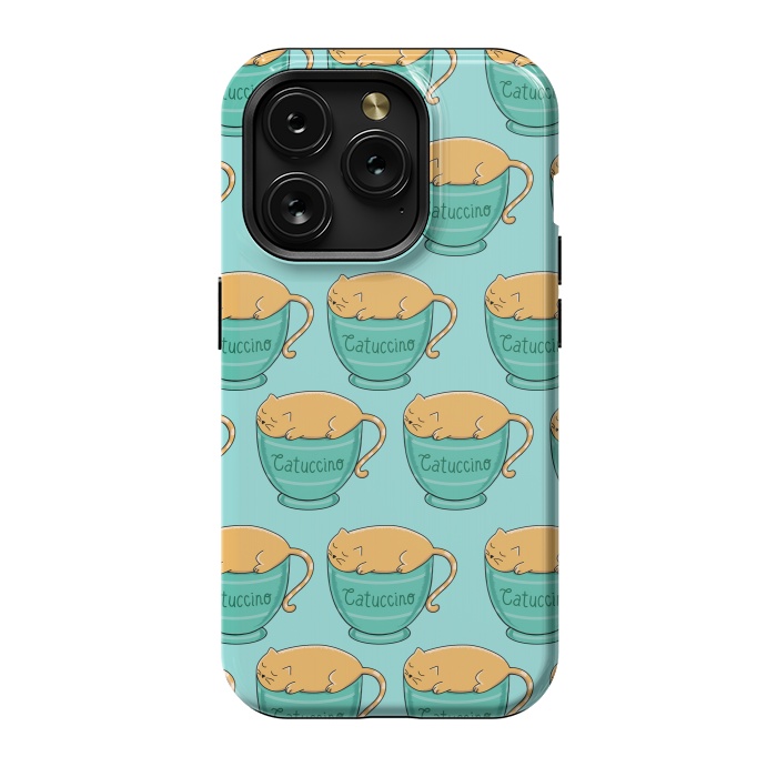 iPhone 15 Pro StrongFit Catuccino Pattern by Coffee Man
