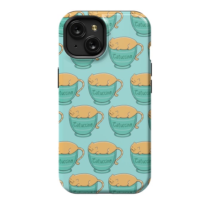 iPhone 15 StrongFit Catuccino Pattern by Coffee Man