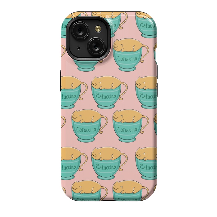 iPhone 15 StrongFit Catuccino Pattern 2 by Coffee Man