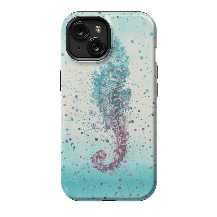 iPhone 15 StrongFit Seahorse Watercolor Art by Andrea Haase
