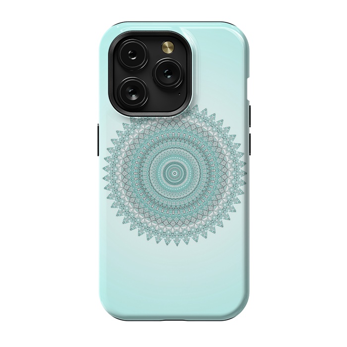 iPhone 15 Pro StrongFit Magical Teal Mandala by Andrea Haase