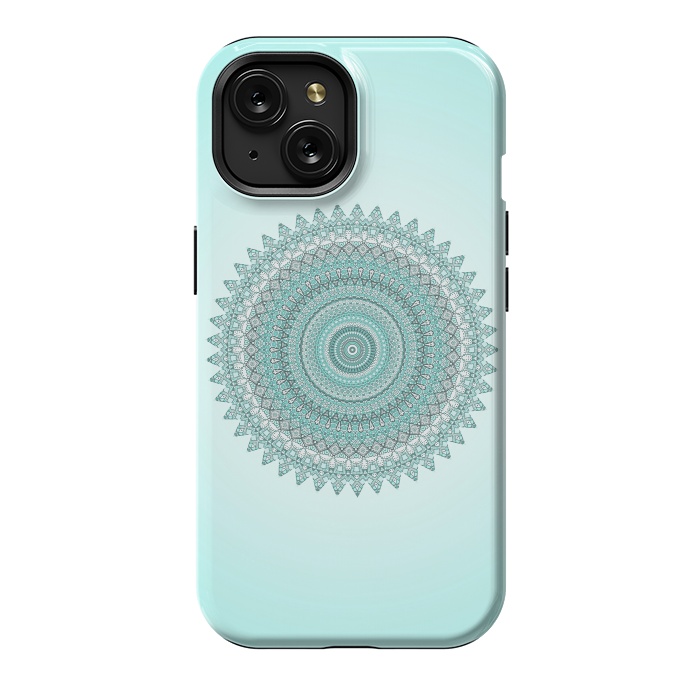 iPhone 15 StrongFit Magical Teal Mandala by Andrea Haase
