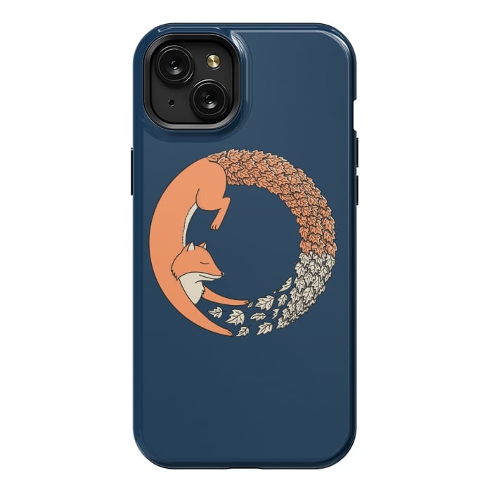 iPhone 15 Plus StrongFit Fox Circle 2 by Coffee Man