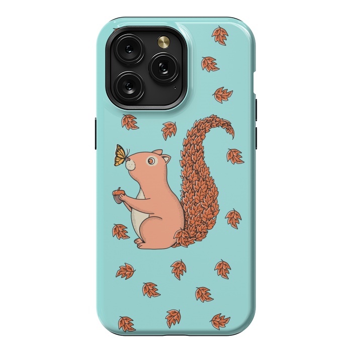 iPhone 15 Pro Max StrongFit Squirrel and Butterfly by Coffee Man