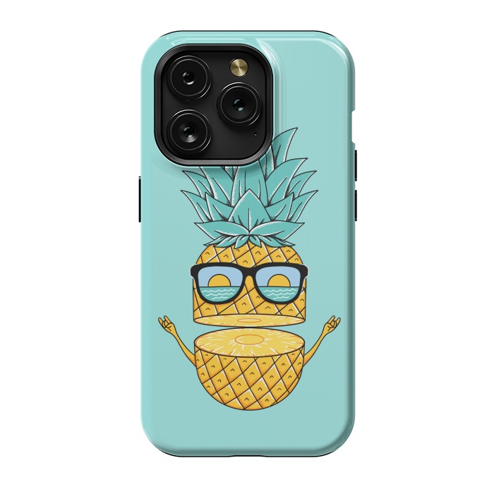iPhone 15 Pro StrongFit Pineapple Sunglasses by Coffee Man