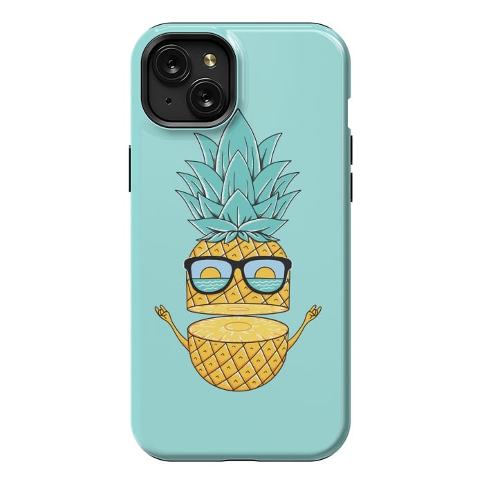 iPhone 15 Plus StrongFit Pineapple Sunglasses by Coffee Man