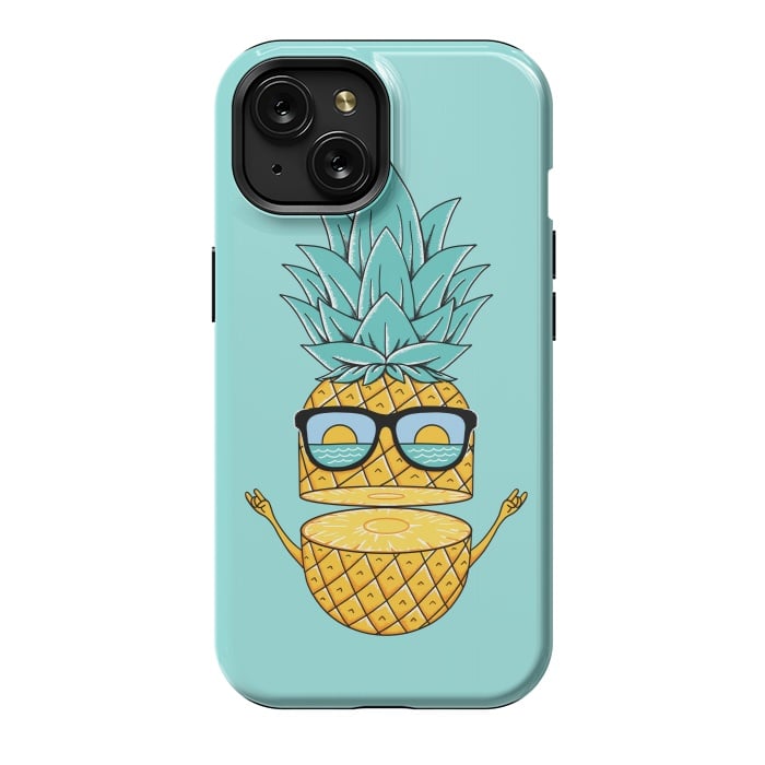 iPhone 15 StrongFit Pineapple Sunglasses by Coffee Man
