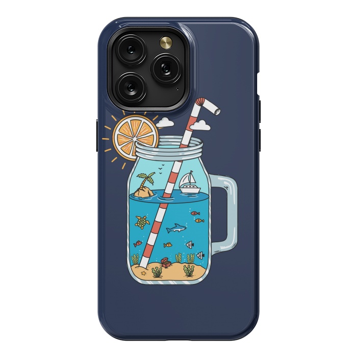 iPhone 15 Pro Max StrongFit Drink Landscape Blue by Coffee Man