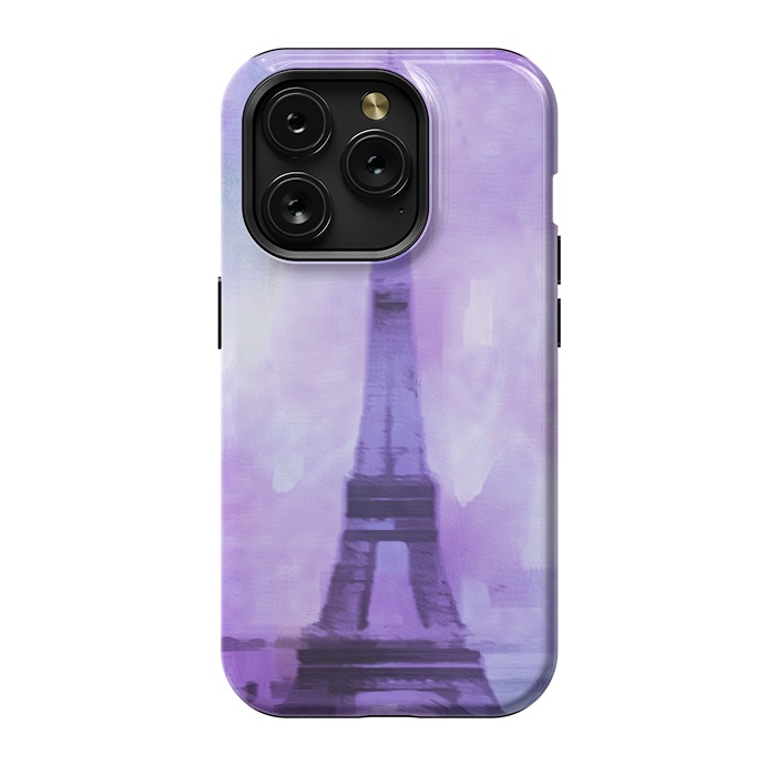 iPhone 15 Pro StrongFit Purple Paris Watercolor  by Andrea Haase