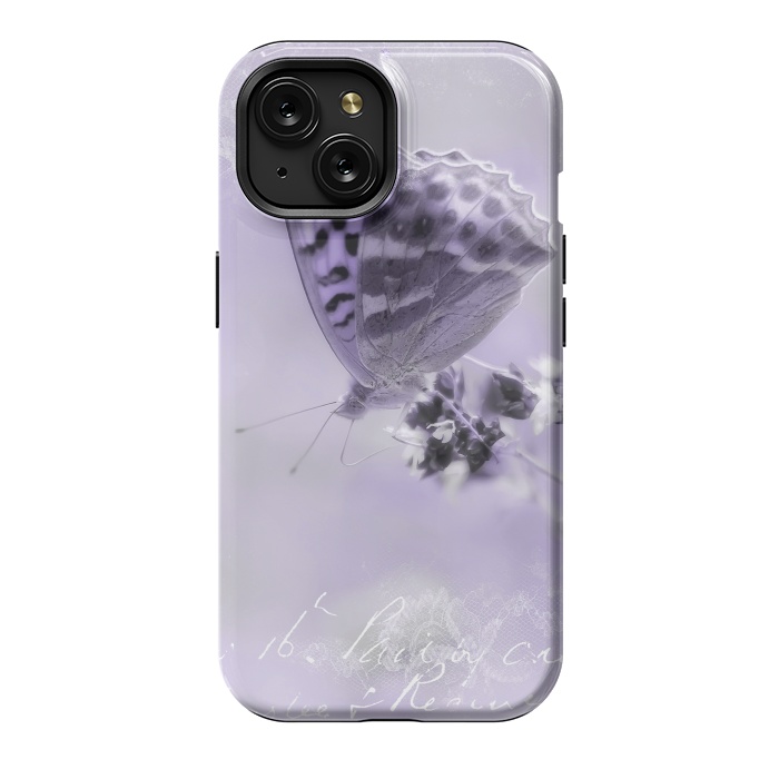iPhone 15 StrongFit Purple Butterfly by Andrea Haase