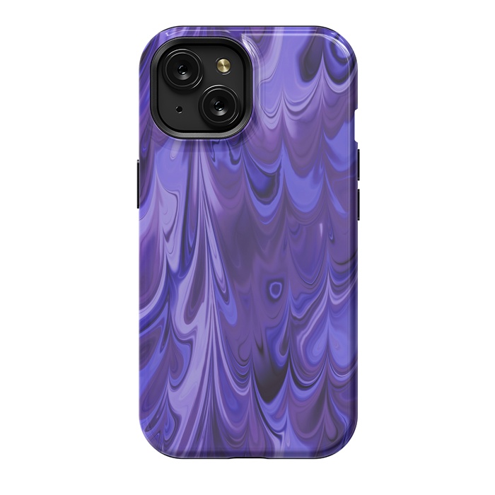 iPhone 15 StrongFit Purple Faux Marble 2 by Andrea Haase