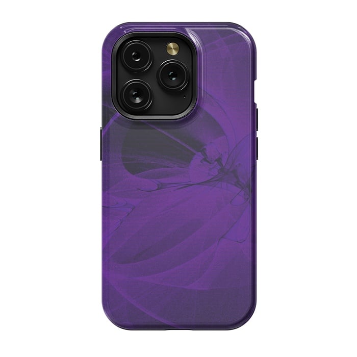 iPhone 15 Pro StrongFit Purple Fractals by Andrea Haase